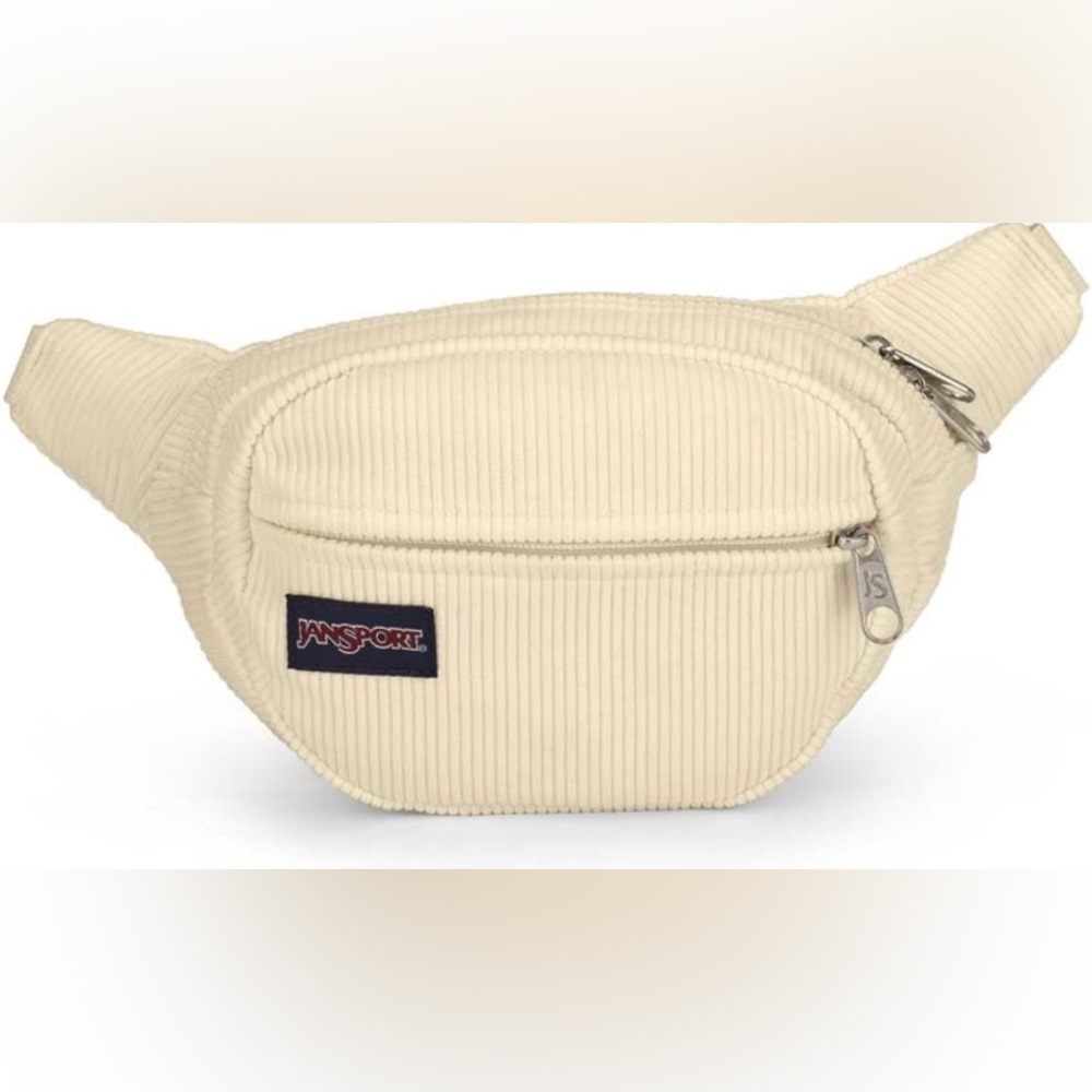 🌙 B69 - JanSport Beige Corduroy Belt Bag